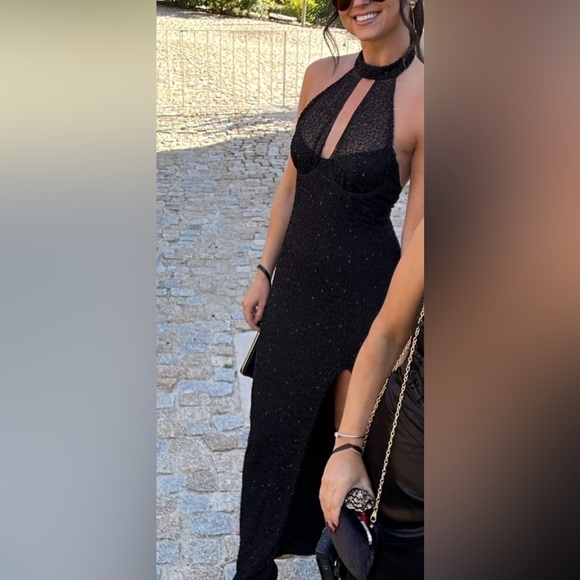 Oh Polly Sicily Black sparkle gown - Picture 4 of 4